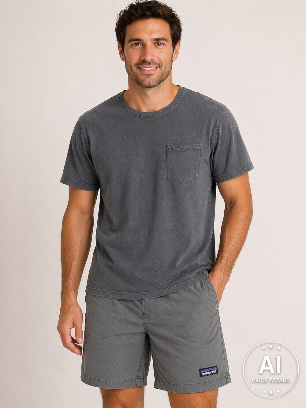 Patagonia Organic Cotton Gray Shorts Mens Size 34 Casual Chino Flat Front